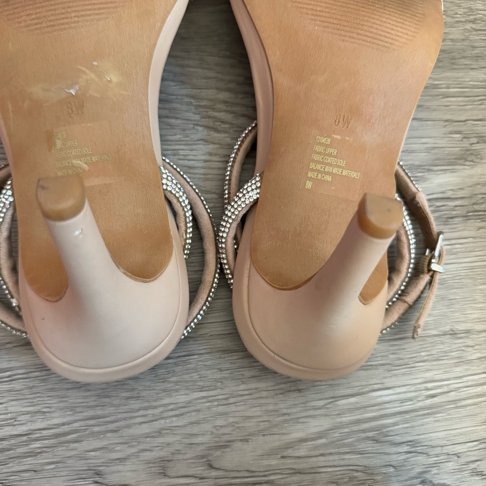 ✅ Torrid 8W short heel open toe bling sandals - Picture 7 of 8
